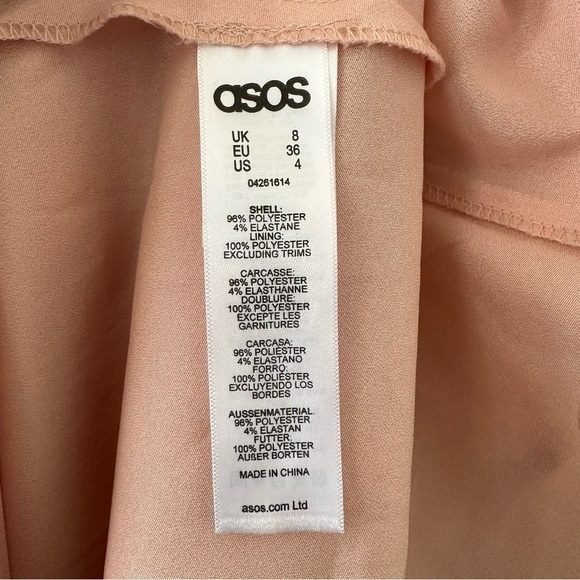 ASOS WEDDING Lace Back Pleated Maxi Dress In Nude- Size:4) - Picture 13 of 14